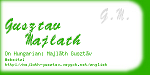gusztav majlath business card
