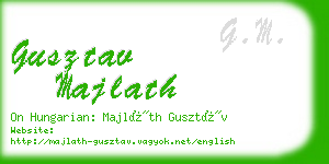 gusztav majlath business card